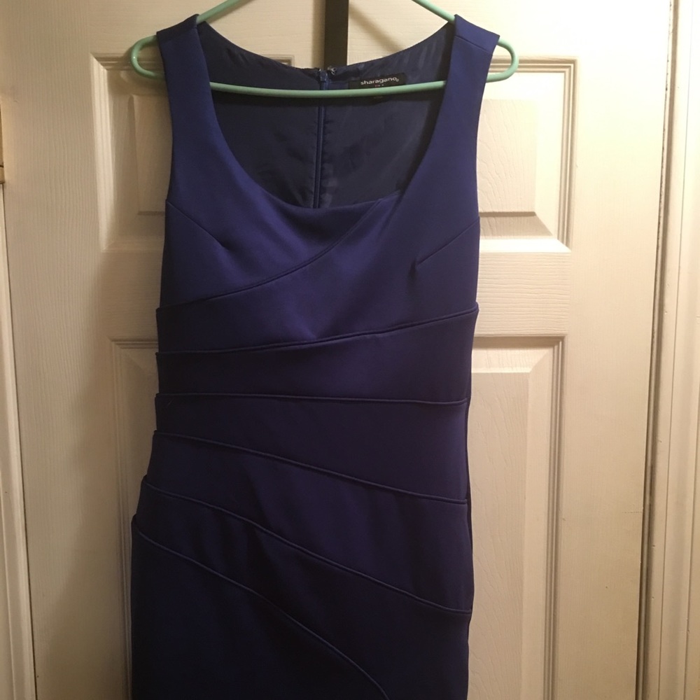 Royal blue sleeveless dress